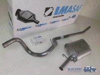 Imasaf Auspuff Set Mittelrohr + Endtopf für Renault Fuego 1.6 TS + GTS 1980-1985