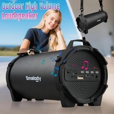 USB Wiederaufladbarer Bluetooth Ghettoblaster Lautsprecher Stereo Subwoofer AUX MP3