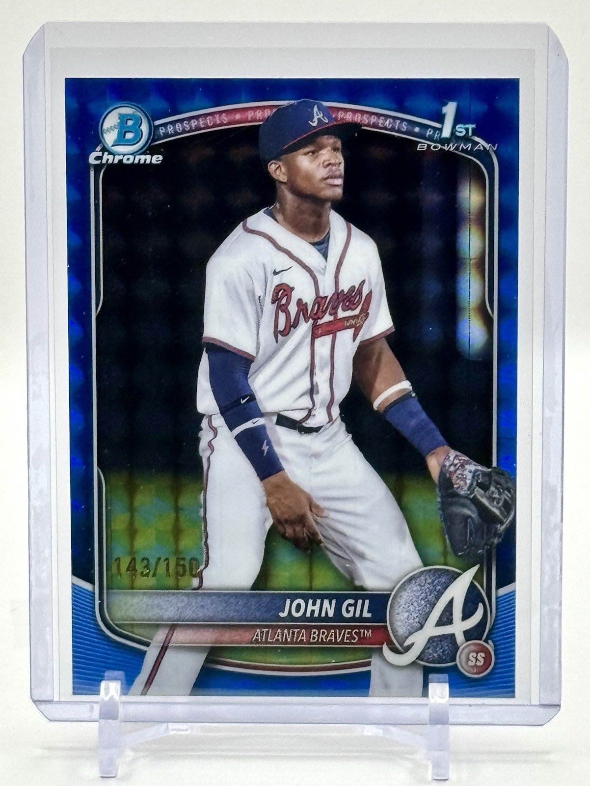 2025 Bowman Chrome - Prospects John Gil #BCP-172 1st Blue Geometric /150