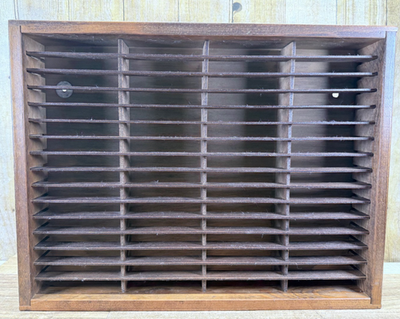 #ad #ad VTG Napa Valley Box Company 64 Cassette Tape Wood Storage Holder Wall Mount $55.00