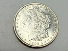 1896 Morgan U.S. silver dollar. White deep satin BU. #q1