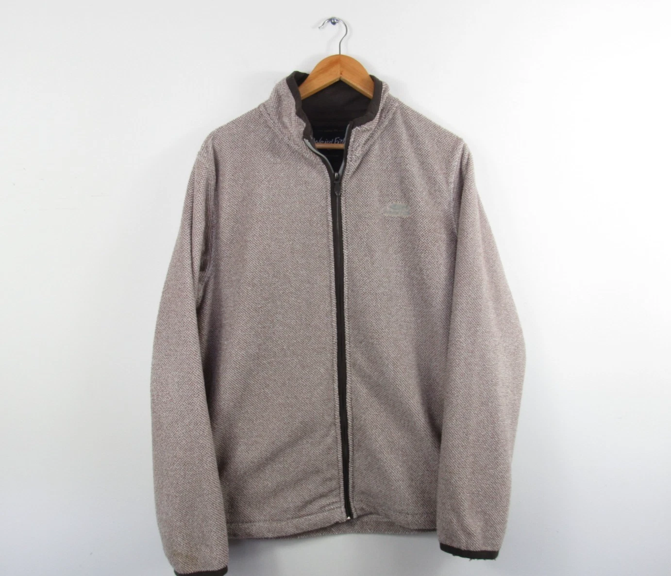 Weird Fish Fleece Full Zip Top Jacket Mens Beige Outdoor Walking Size L