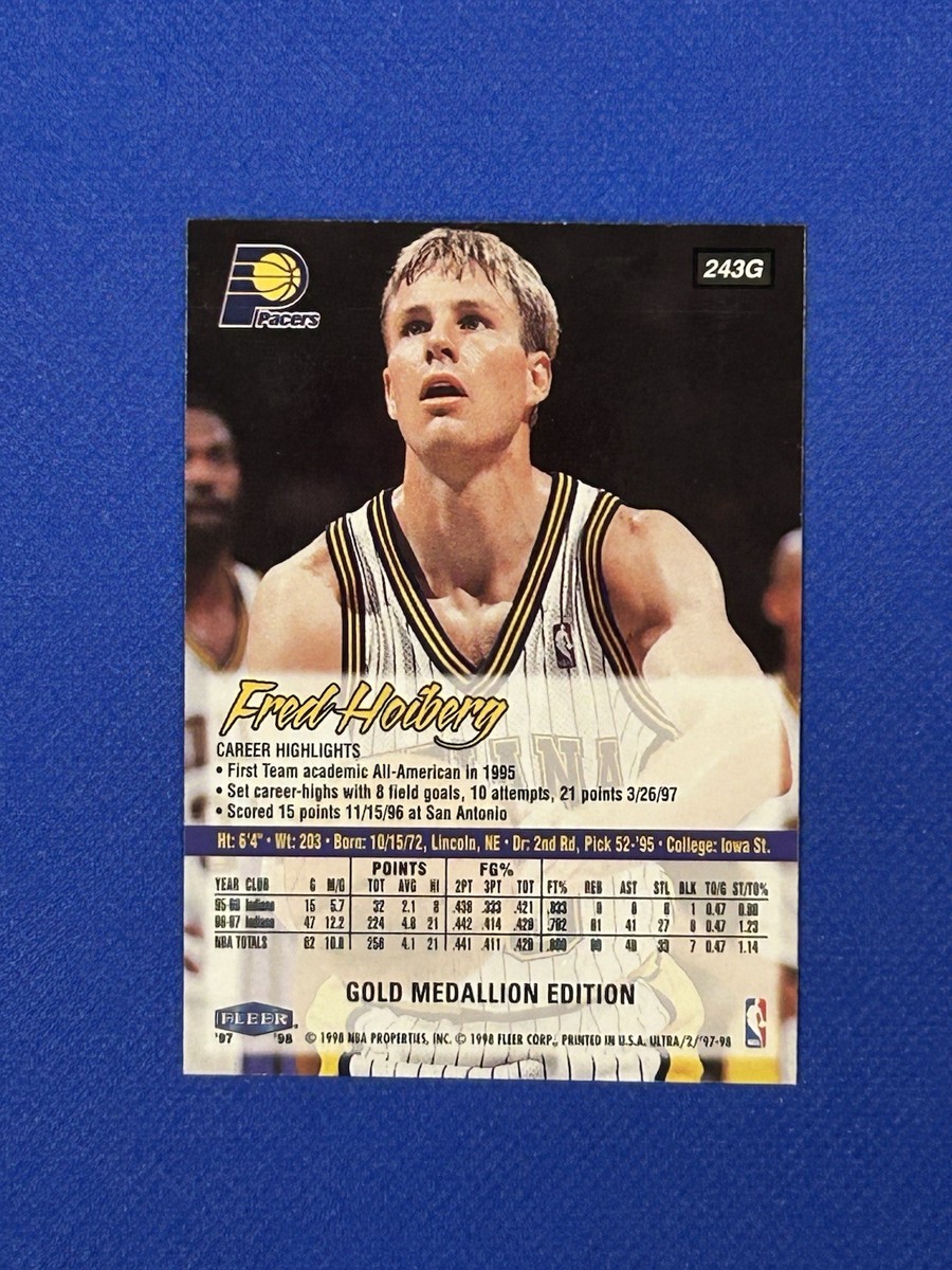 1997-98 Fleer Ultra Fred Hoiberg #243G Gold Medallion Signed Auto