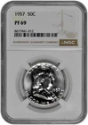 1957 50C Proof Silver Franklin Half Dollar NGC Graded PF 69 in New Holder