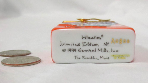 Franklin Mint Porcelain Hinged Trinket Box Wheaties Cereal Limited Edition AO800 - Picture 8 of 10