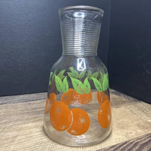 VTG Anchor Hocking Orange Juice Pitcher Carafe Decanter USA 1.5 Qt No Lid