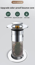 Stainless Steel Floor Drain Filter Pop Up Bathroom Sink Strainer Hair Catcher