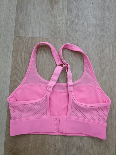 Lorna Jane pink mesh maximum support adjustable crop bra size XS - Picture 2 of 2
