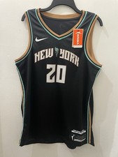 Nike New York Liberty Ionescu #20 WNBA Dri-FIT Explorer Jersey Black Sz L