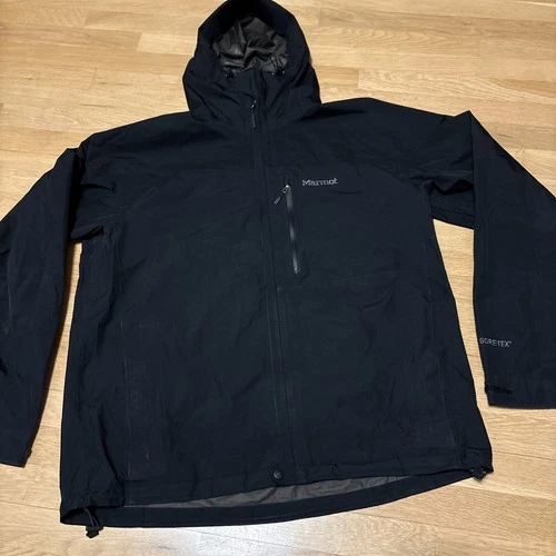 Marmot Minimalist Gore-Tex Rain Jacket Men’s Size  XXL- Black Hooded 2XL Used video thumbnail