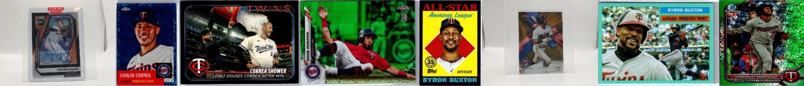 baseball card lot of 8, Numbered RC Lot w/ Auto all Twins  buxton+ more