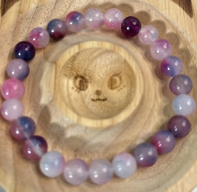 Plum Blossom Tourmaline Crystal Bracelet