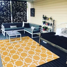 Santex Reversible Outdoor/Indoor Plastic Straw Rugs Waterproof Portable Mat E...