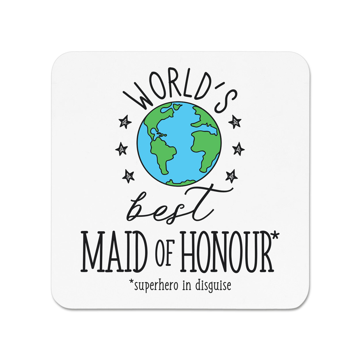 World's Best Maid Of Honour Fridge Magnet Funny Joke Favourite