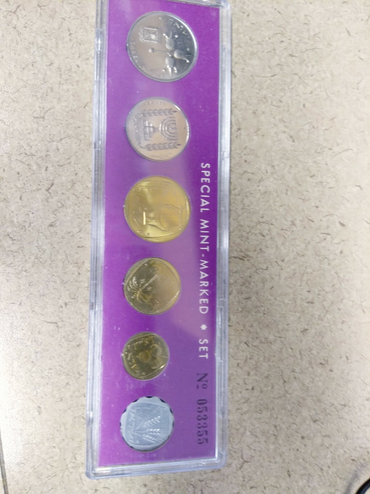 1972 6 Coins of ISRAEL Official Mint Set Collection in Presentation Case i56994