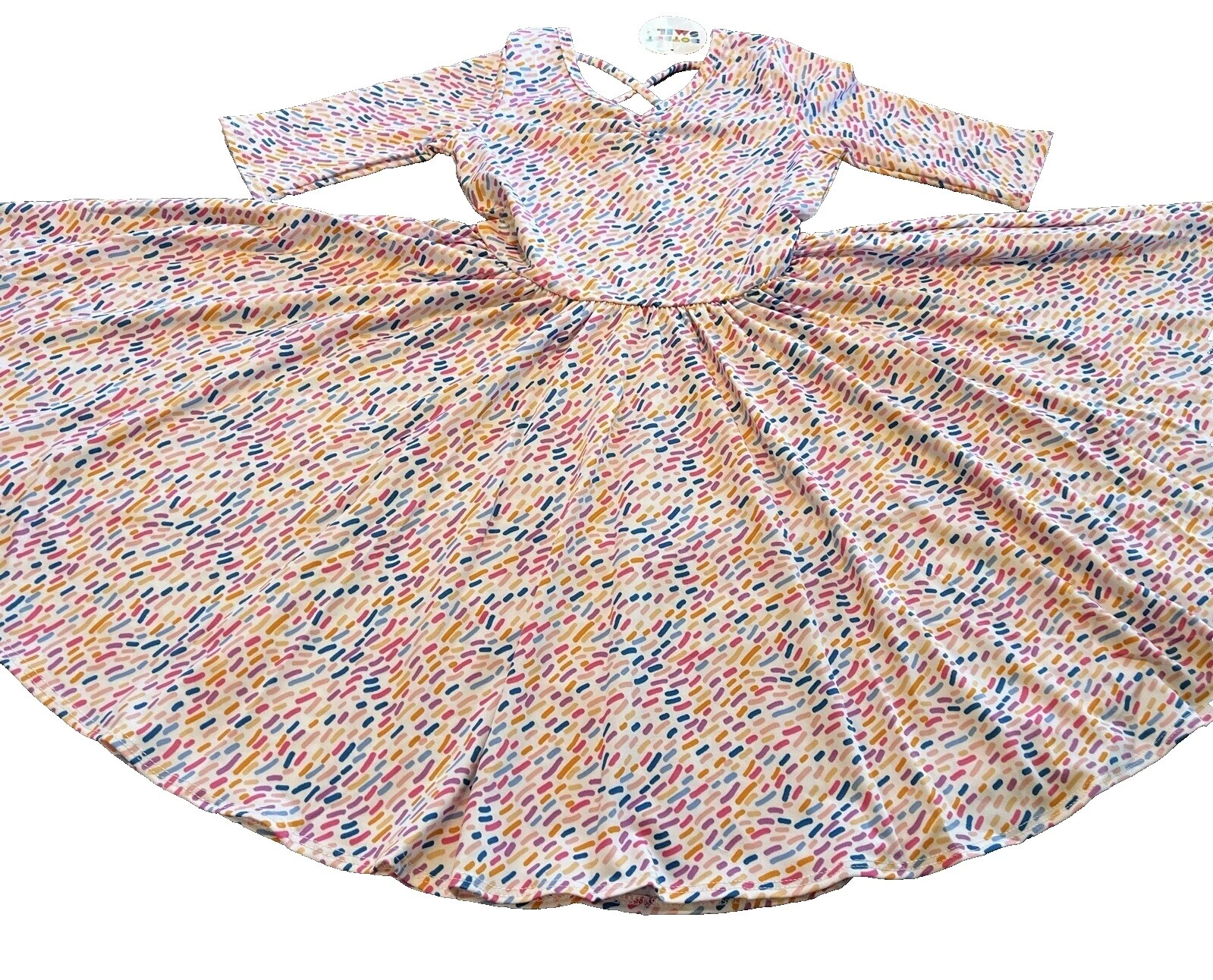 7 vestidos de tamaño para las Niñas Multicolor