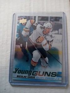 2019-20 Upper Deck Nicolas Hague Young Guns Silver Foil #489 YG RC Knights Vegas