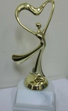 Dance award trophy, comes with engraving, about 7.5" tall, modern dance figure
