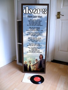 Details About The Doors Back Door Man Promotional Poster Lyric Sheet La Woman Woodstock Rock