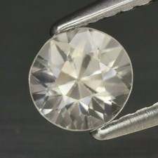 VS 0.75ct 5mm Round Brilliant Natural Gentle Heat Very Light Yellow Zircon(Vídeo