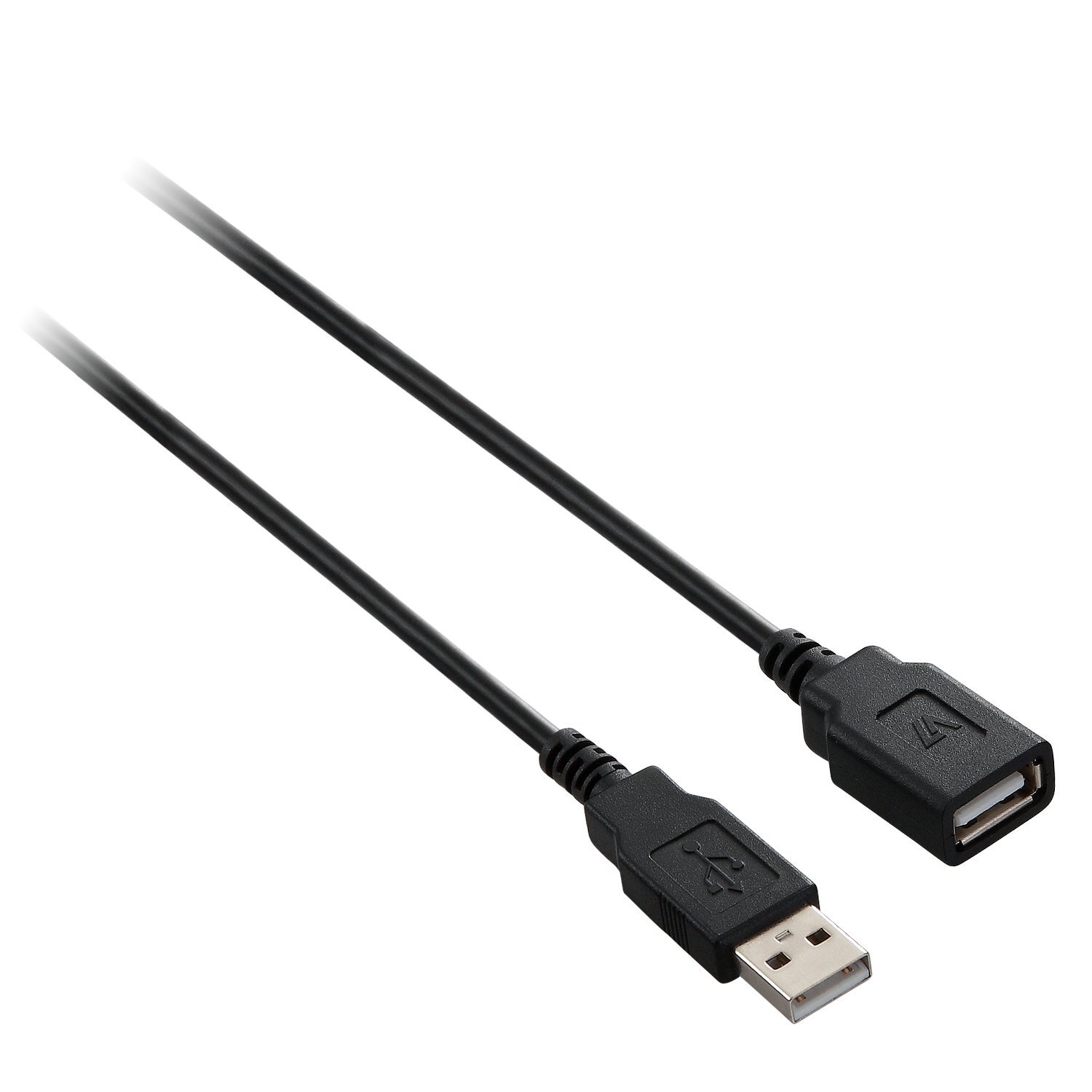 V7 V7E2USB2EXT-03M 3 m Male to Female USB 2.0 A to A Extension Cable - Black