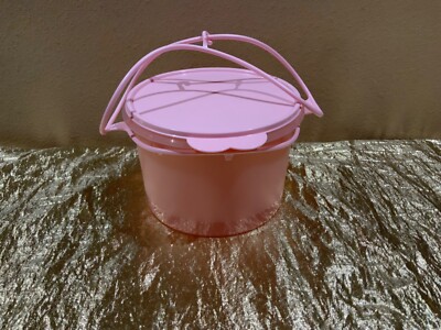 New Beautiful and Bright Round Tupperware Bucket/Container 3.5L in Pink Color