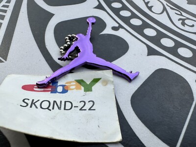 Metal Purple Nike Air Jordan Keychain / Hangtag Free