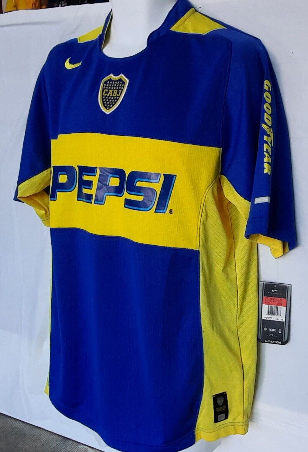 NIKE BOCA JUNIORS 2004 HOME `SPHERE DRY` JERSEY - Soccer Plus