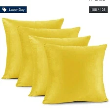 Pckg of 4 - Yellow 26 x 26 inch Nestl Microfiber Throw Pillow Covers - NIP
