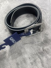 Chaps Belt Men's Size Large Black NWT  Faux Leather Buckle
