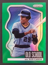 Rod Carew 2022 Panini Prizm Green Old School Baseball Card #9 (NM)
