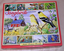 Comp 2009 Songbirds Birds Finch Cardinal 1000 Pc Puzzle Male Female Feeder