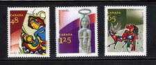 Christmas Aboriginal Art ,Painting - Canada 2002 #1965-1967 MNH Stamps set