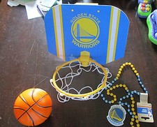 2-NEW GOLDEN STATE WARRIORS SPORTS BEADS LOGO NECKLACE,2013 SOFTEE HOOP SET+BALL
