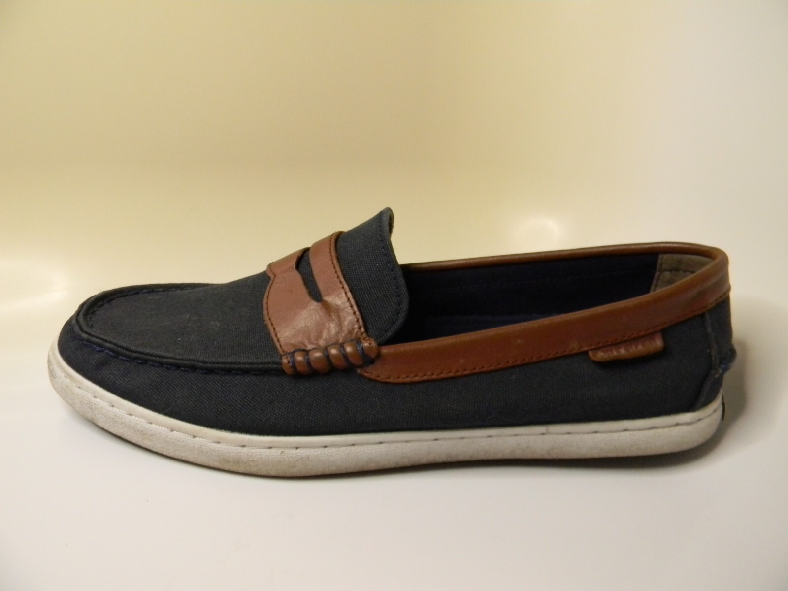 Mens Cole Haan BlueBrown Canvas Boat 