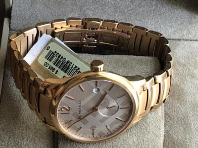 ON SALE New Burberry Rose Gold Classic BU10013 Watch RETAIL $1000