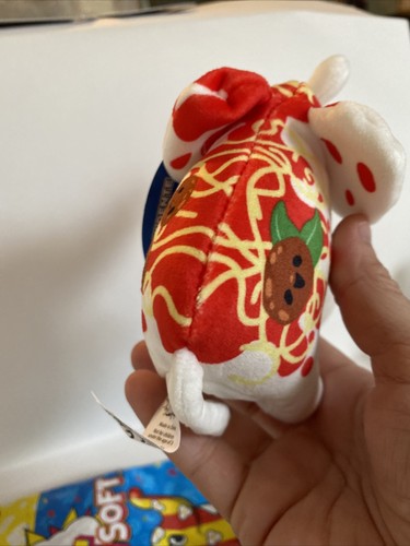 POP ART SOFT ELEPHANT Aldente Spaghetti  5” - 6”BEAN BAG PLUSH - Picture 4 of 8