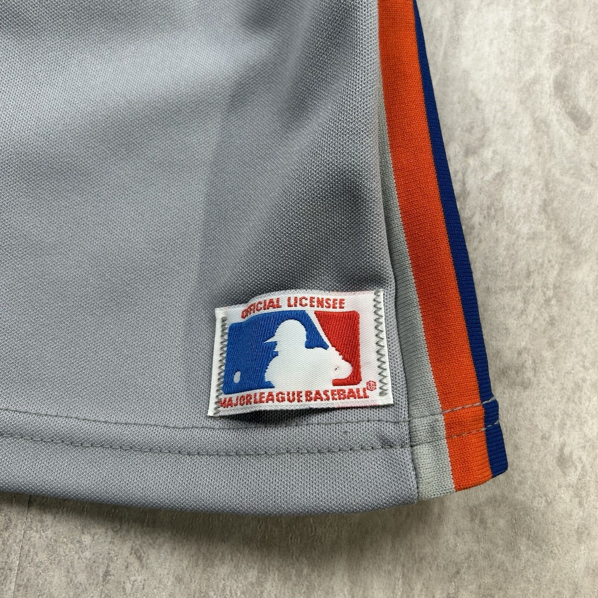 Vintage 80s Sand Knit New York Mets Jersey Gray Blank USA Made