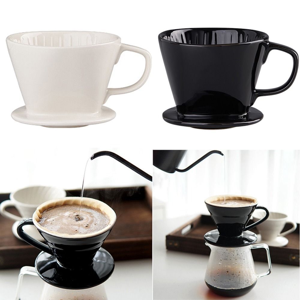 Over Coffee Maker Single Cup Ceramic Coffee Dripper Reusable Filter Cone  Drip.