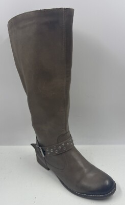 Remonte Women's Boots Size 7 Brown Leather Studded Side Zip Size Zip Boots  