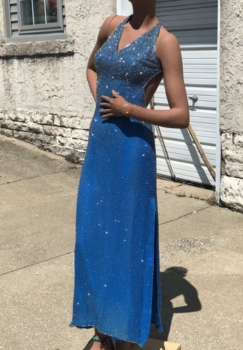 Vintage SCALA Sky Blue 100% Silk 