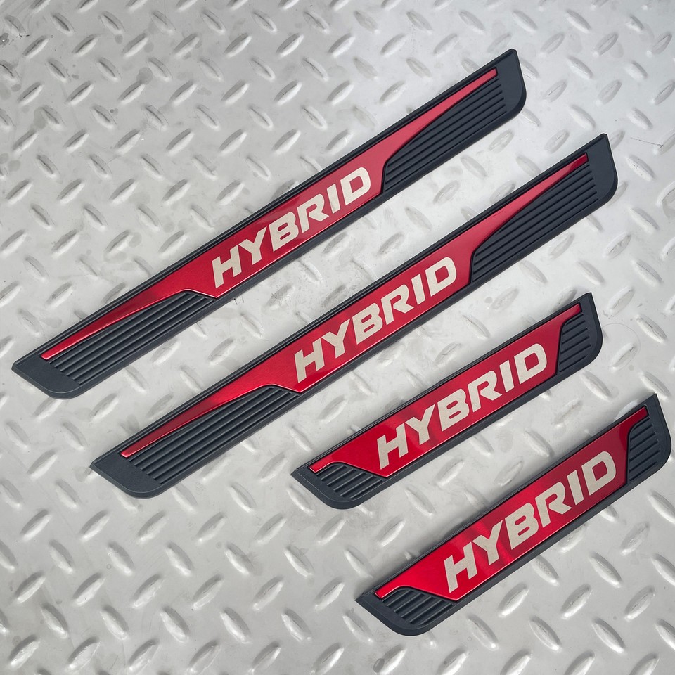 For Corolla Accessories Red Car Door Scuff Sill Cover Panel Step