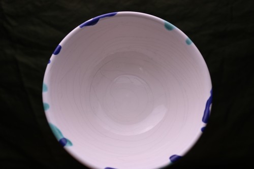 Art Pottery Blue & Teal Splatters Gmundner Keramik 9 pc Cups & Plates Austria - Picture 8 of 11
