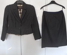 Louis Vuitton Wool Cashmere Pinstripe Jacket & Skirt Suit