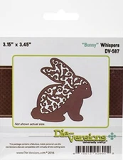 Die-Versions Whispers Die-Bunny 3.15"X3.45" - NEW!  Ships FREE!