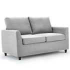 2 Seater Modern Loveseat - Linen Fabric Couch with Removable Cover, Living Room