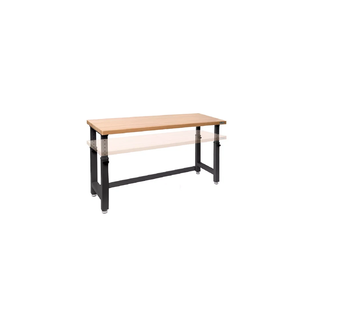 UltraHD Height Adjustable Heavy Duty Workbench With Solid Wood Top