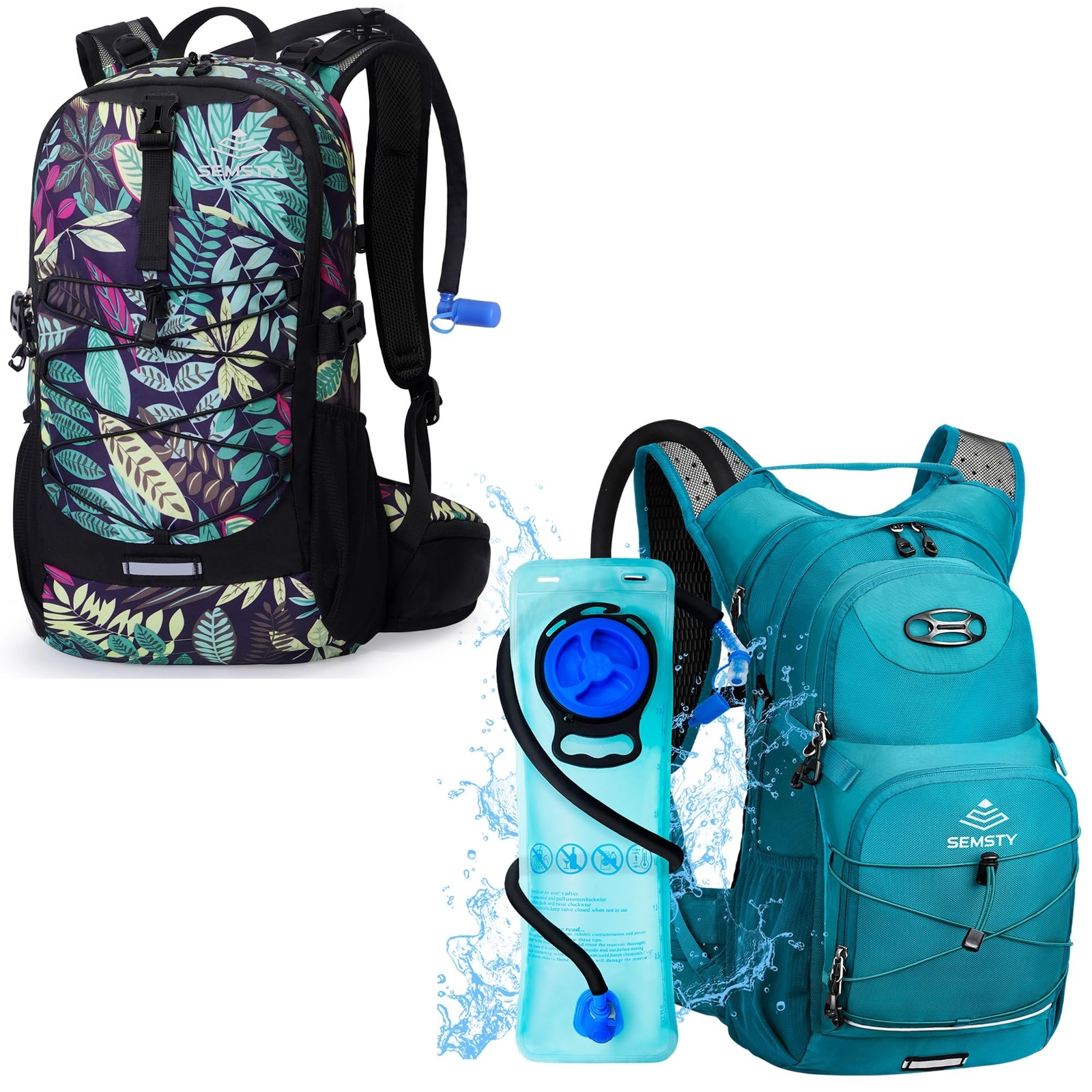 Hydration Backpack with Water Bladder, Lightweight Hiking Backpack featuring Rain Cover and Comfortable Design for Outdoor Adventures
