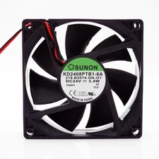 SUNON KD2408PTB1-6A 8025 DC24V 3.4W 8CM 2-Wire Inverter Cooling Fan