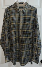 Orvis Long Sleeve Dress Button Up Plaid Shirt Mens XL India Flannel vtg
